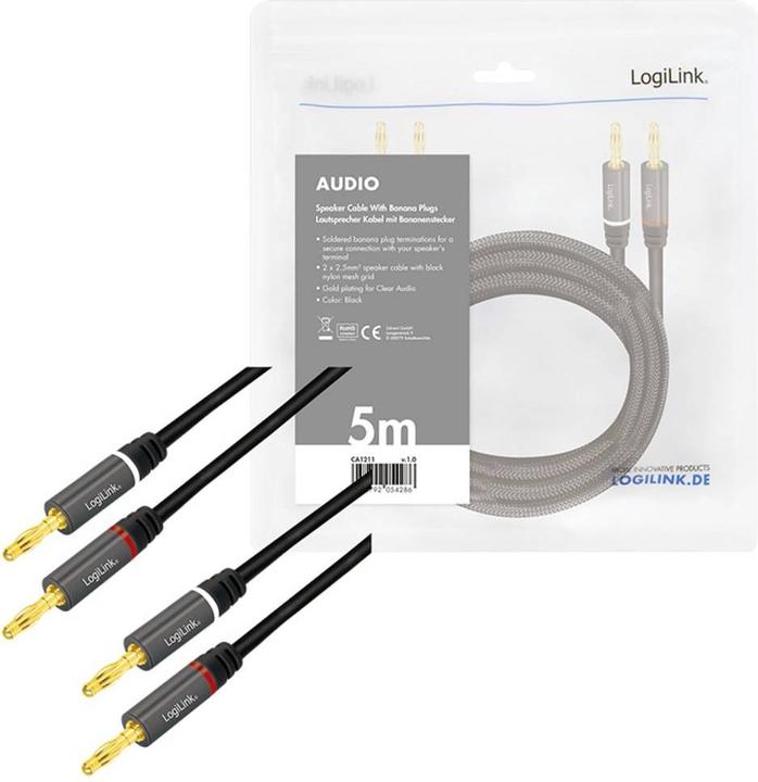 Produktbild LogiLink CA Lautsprecherkabel (5 m, 2.50 mm²)