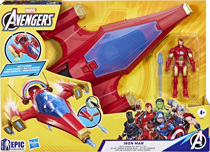 Image du produit Hasbro Epic Hero Series Iron Man Repulsor Blast Battle Jet