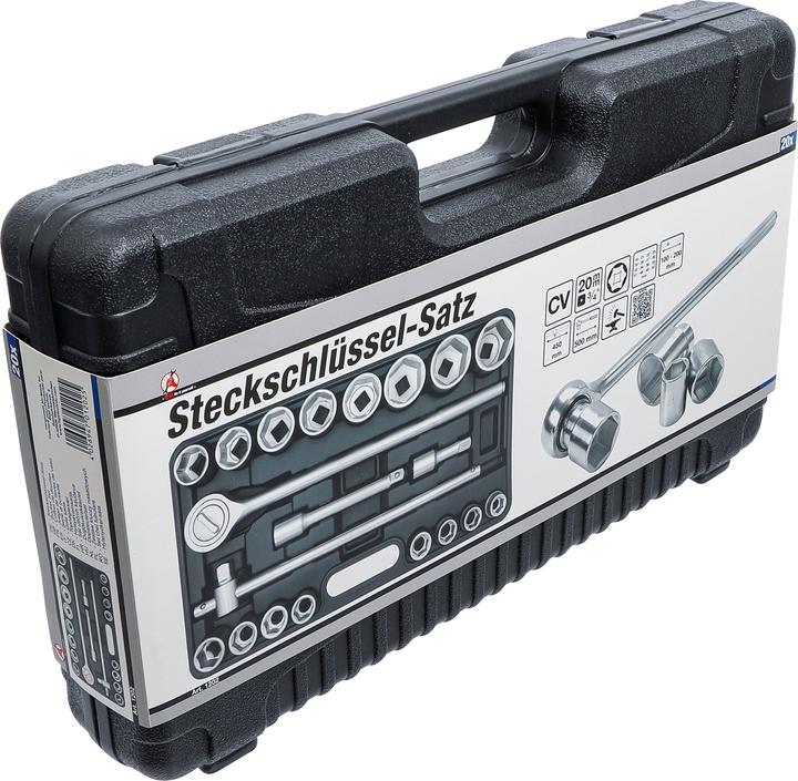 Immagine prodotto BGS Serie di bussole 20 mm (3/4") 19 - 50 mm 20 pz. (19 mm, 21 mm, 22 mm, 23 mm, 24 mm, 26 mm, 27 mm, 30 mm, 32 mm, 34 mm, 36 mm, 38 mm, 41 mm, 46 mm, 48 mm, 50 mm)