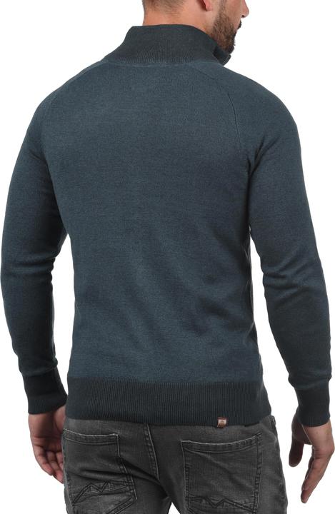 Actual product image Blend Ganbolf Men's Jumper Chunky Knit Pullover Troyer Made Of 100% Cotton With Zipper (L)