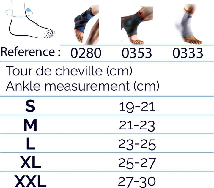 Nährwerte und Zutaten Thuasne Reinforced Ankle Support - Knöchelschütze (XL)