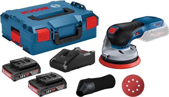 Bosch Professional Akku-Exzenterschleifer GEX 18V-125 / 2x 2,0 Ah Akku + Ladegerät in L (Exzenterschleifer)