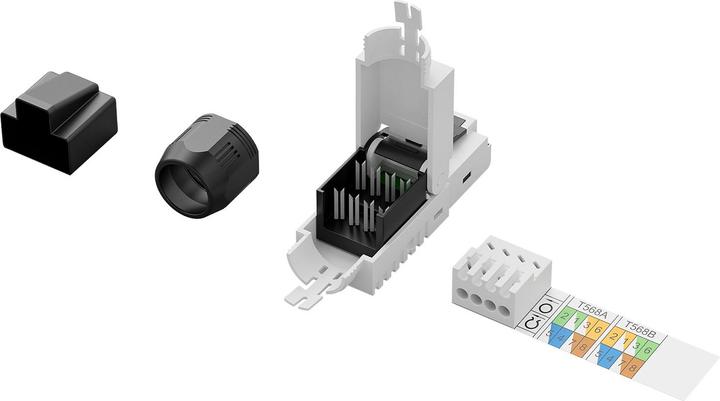 Actual product image Digitus CAT 6A connector for field mounting unshielded AWG 27/7 to 22/1 solid and stranded wire