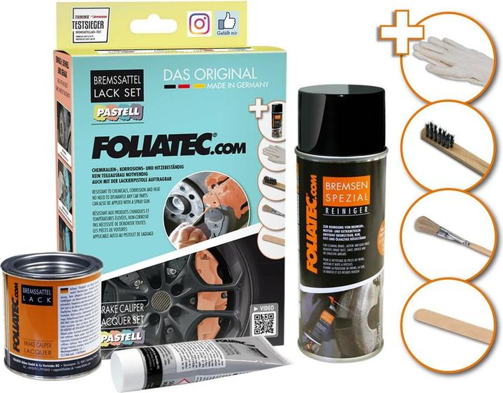 Produktbild Foliatec Folia Tec Bremssattellack Creamy vanilla inkl. Montageset (Pinsel, Stahlbürste, Spatel, Handschuhe).