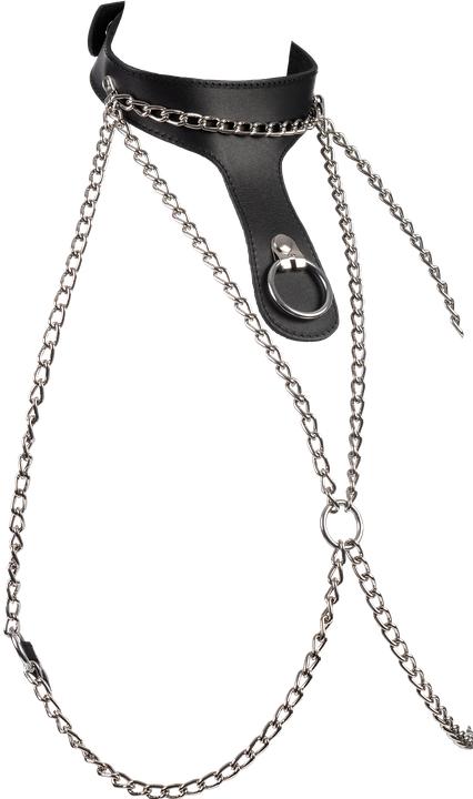 Immagine prodotto Rimba Top a catena Bondage Play con collare in pelle - Nero