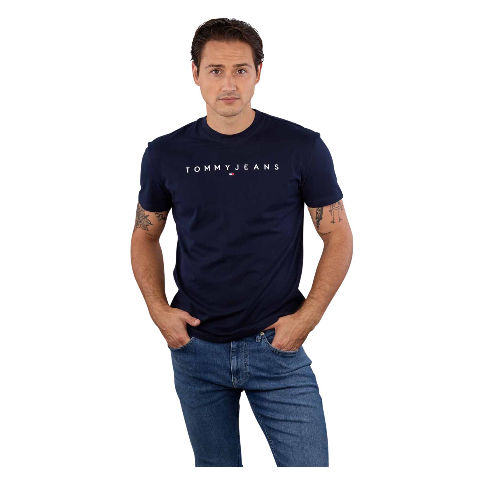 Tommy Jeans, Mannen, T-shirts, 10021291, Blauw, (S)