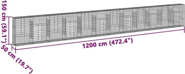 Produktbild vidaXL Gabionenkorb
