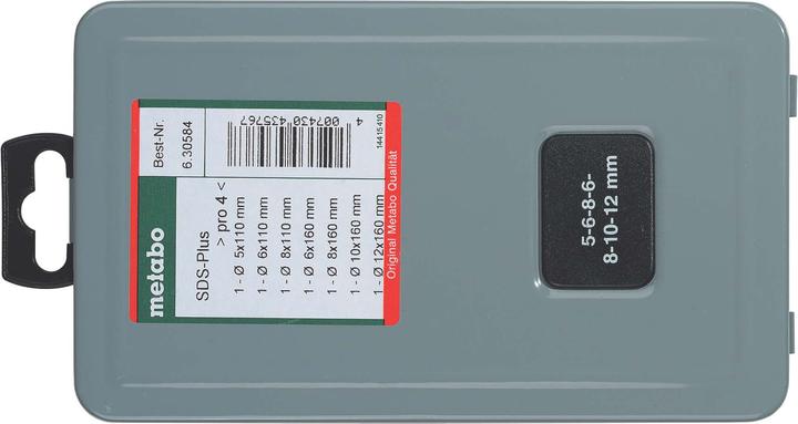 Productafbeelding Metabo SDS-Plus Pro 4-boren set 7-delig (5 mm, 6 mm, 8 mm, 10 mm, 12 mm)