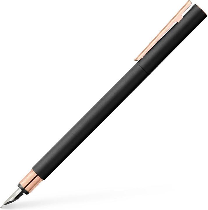 Actual product image Faber-Castell NEO Slim metal case holder, black/ros', EF (black rose gold)