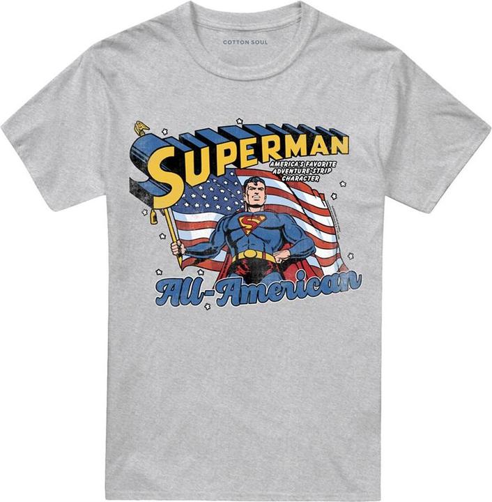 Produktbild Superman Retro TShirt meliert (M)