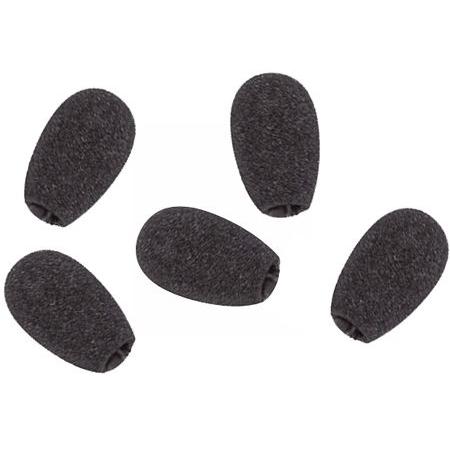 NoName Lot de 5 Bonnettes Microphone Dacomex pour Casque (Noir) (Schiuma solida), Paravento microfono