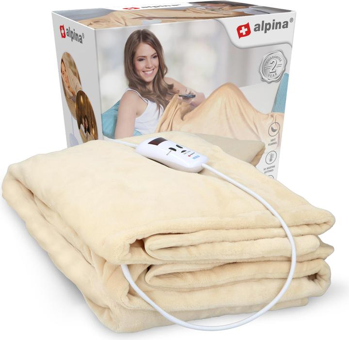 Produktbild alpina Blanket heated ivory180w PES (180 x 130 cm)