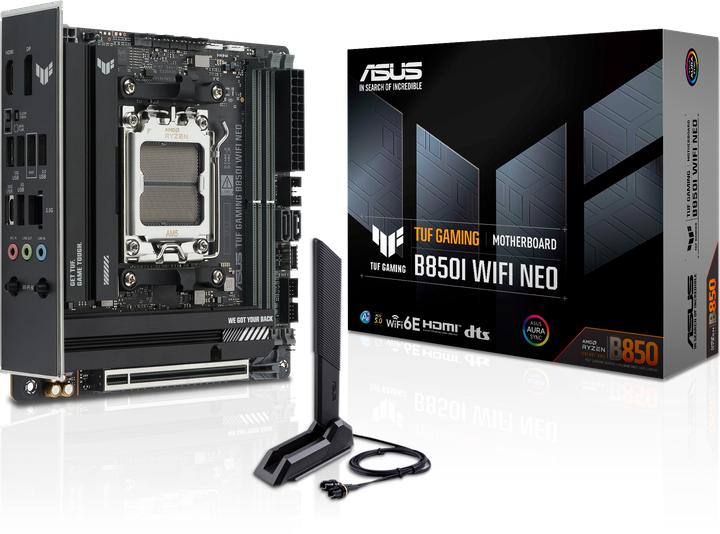 Actual product image ASUS TUF GAMING B850I WIFI NEO AM5 Motherboard (AM5, AMD B850, Mini-ITX)