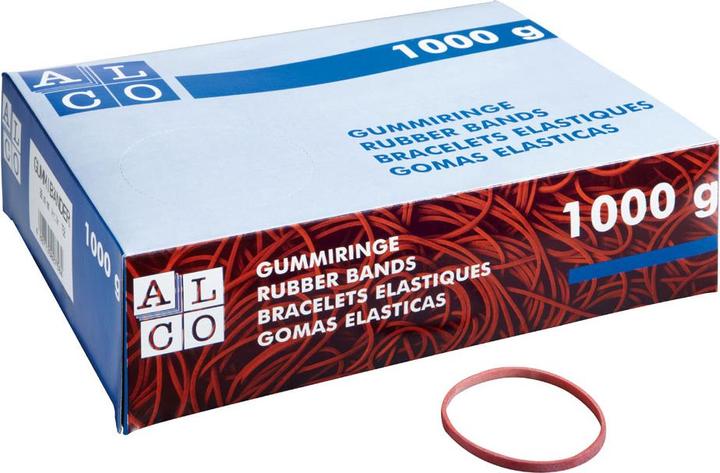 Alco Gummiring, Schachtel extra gross, Kautschuk, Ø: 25 mm, rot (1 Stk.)
