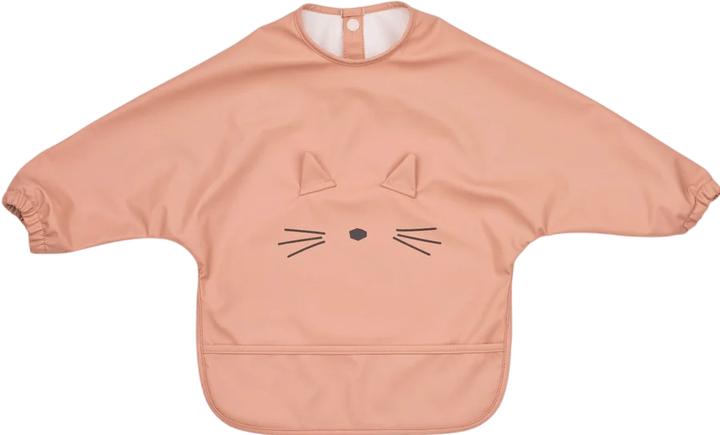 Actual product image Liewood Merle Printed Cape Bib - Cat Tuscany Rose