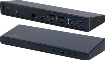 Actual product image 2-Power USB-C & USB-A Triple 4K Docking Station (USB-C)