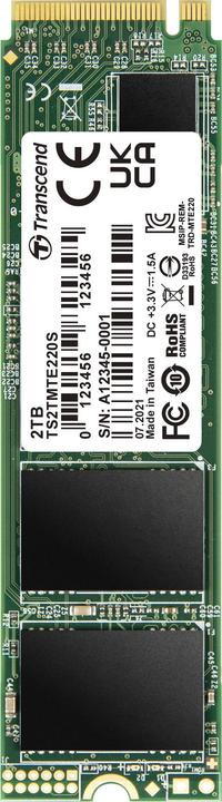 Actual product image Transcend 220S SSD 2 TB (2000 GB, M.2 2280)