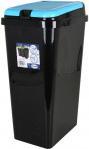 Produktbild Tontarelli rechteckiger mülleimer "bido" 45 l schwarz / blau (45 l)