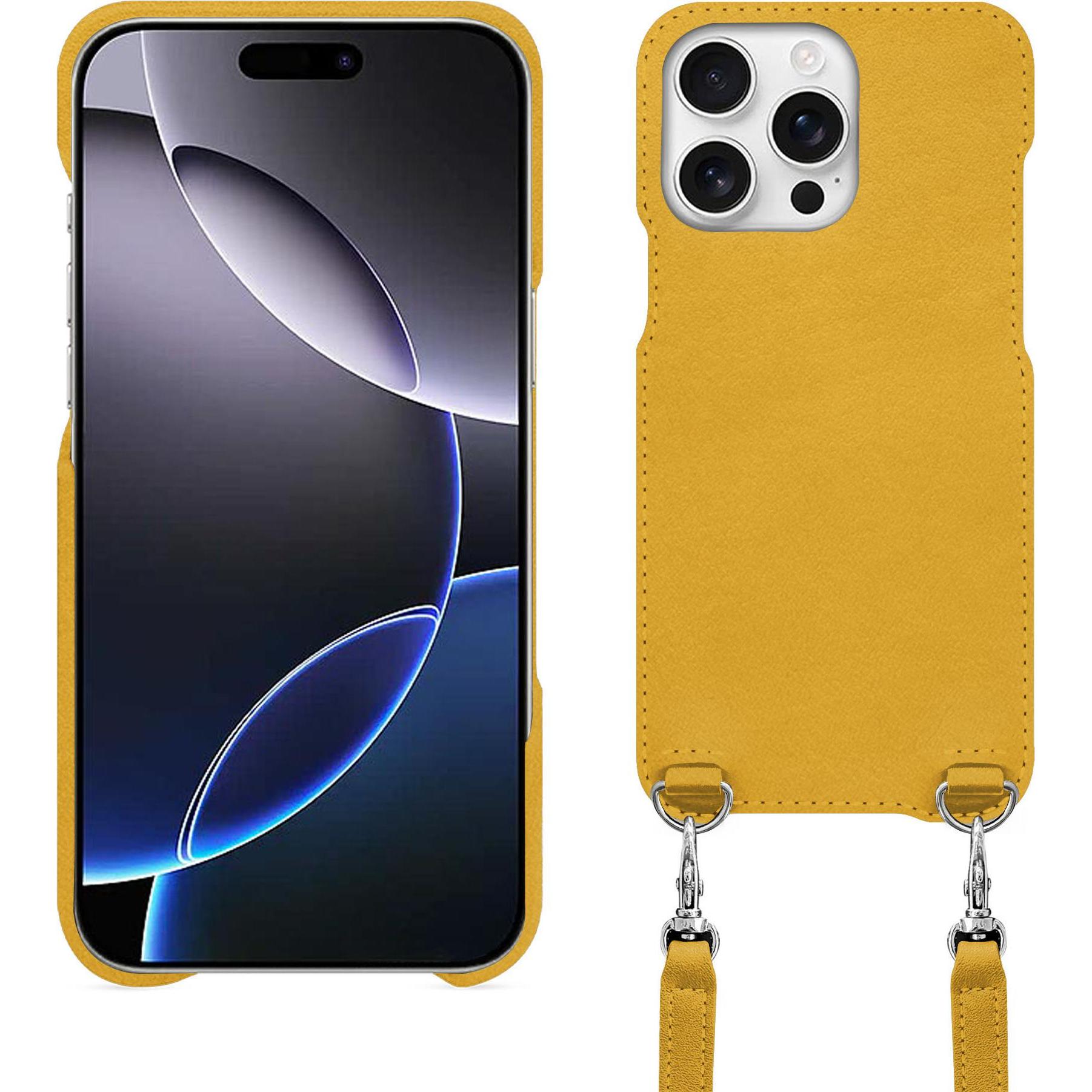 Thumbnail - Noreve Schutzhülle mit Schulterriemen Apple iPhone 16 Pro Max (Apple iPhone 16 Pro Max), Smartphone Hülle, Gelb