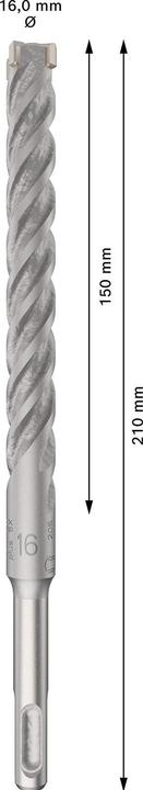 Actual product image Bosch Professional Zubehör Bosch SDS PLUS-5X 16X150X210MM 10PC (16 millimetres)