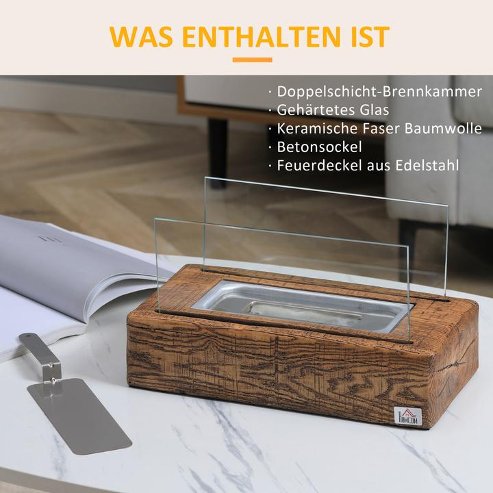 Actual product image Homcom Ethanol fireplace (33 x 16 x 18 cm)