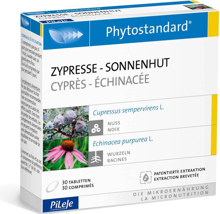 Produktbild Phytostandarts Pileje  Zypresse und Sonnenhut (30 Stück, Tabletten, 35 g)