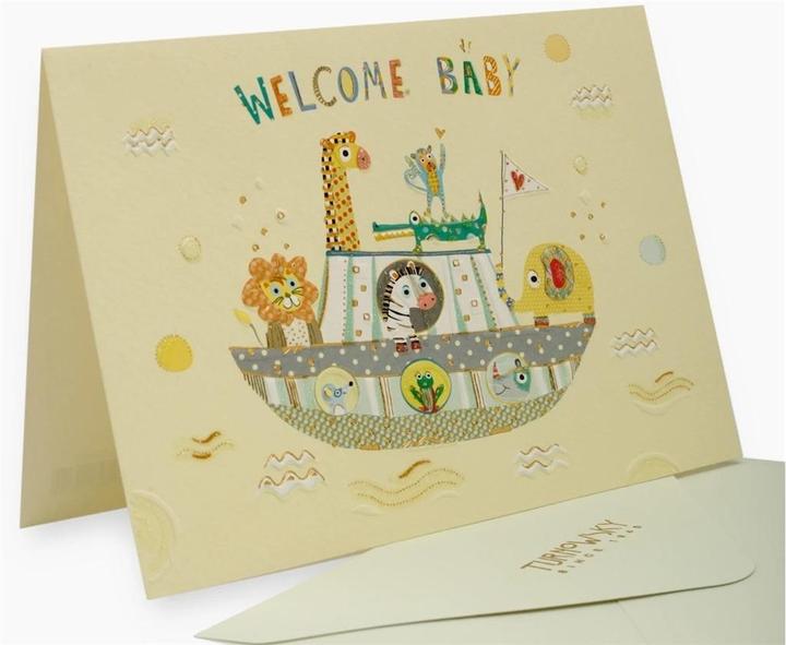 Turnowsky B6 Karte + Umschlag Geburt eines Bootes