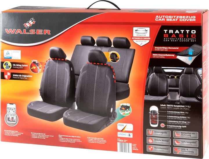 Image du produit Walser Housse de siège auto ZIPP-IT Tratto, housse de siège auto complète avec système de fermeture à