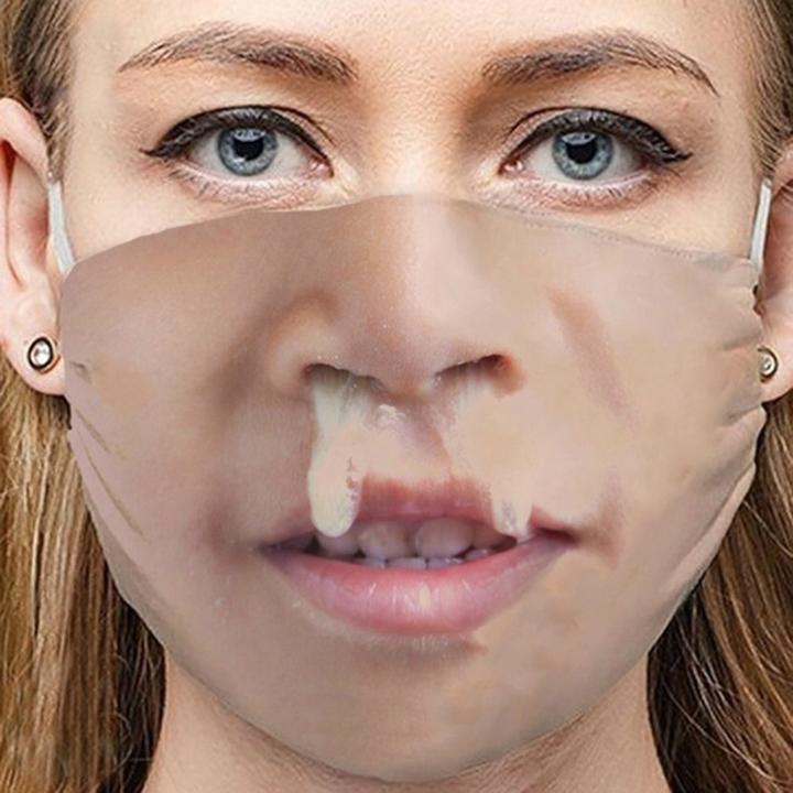 Produktbild Ueli Express Lustige Stoffmaske Gesichtsmaske mit Aufdruck Erkältung