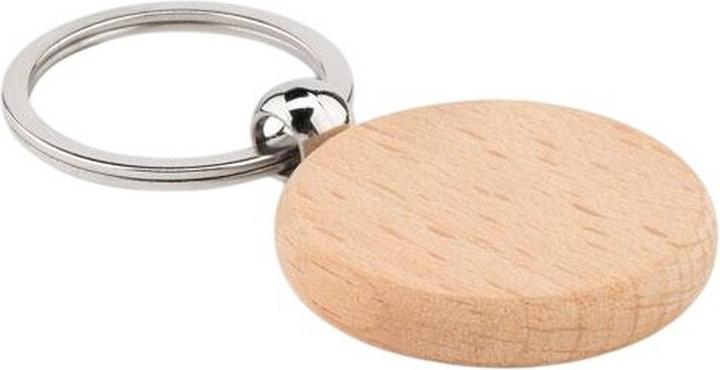 Actual product image MidOcean Toty Wood Round Wooden Keyring