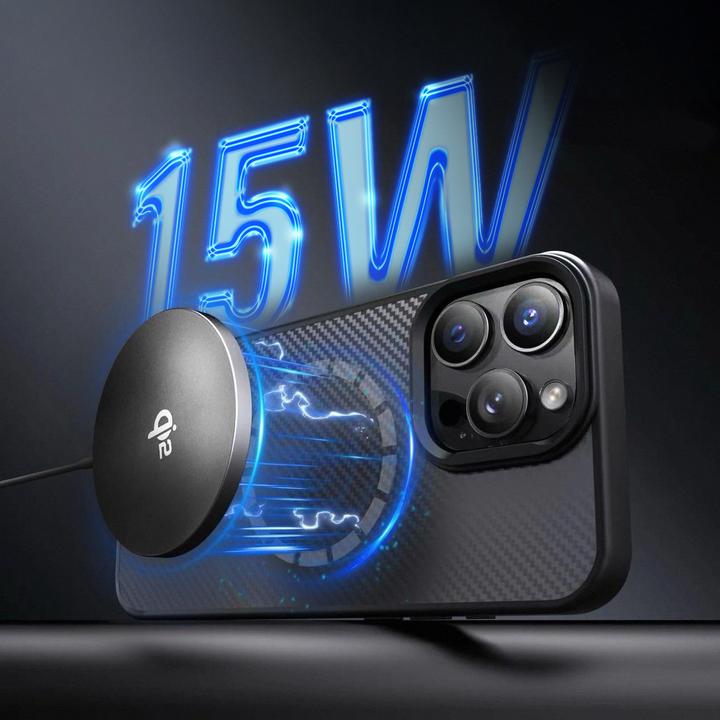 Produktbild Wozinsky 15W Kabelloses Qi2 Induktives Ladegerät - Schwarz (15 W)