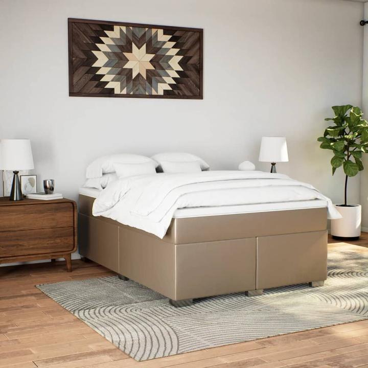 Actual product image vidaXL Bo x springbett Matratze 140 x 200cm Kunstleder (140 x 200 cm)