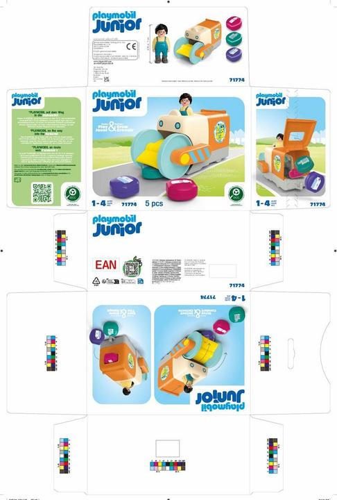Produktbild Playmobil JUNIOR: Spassiges Müllsammelfahrzeug (71774, Playmobil Junior)
