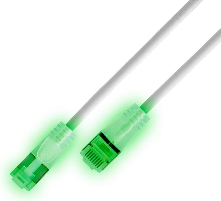Produktbild SLIM Slimpatchkabel RJ-45 - RJ-45, Cat 6A, U/FTP, 7.5 m, Weiss (U/FTP, CAT6a, 7.50 m)