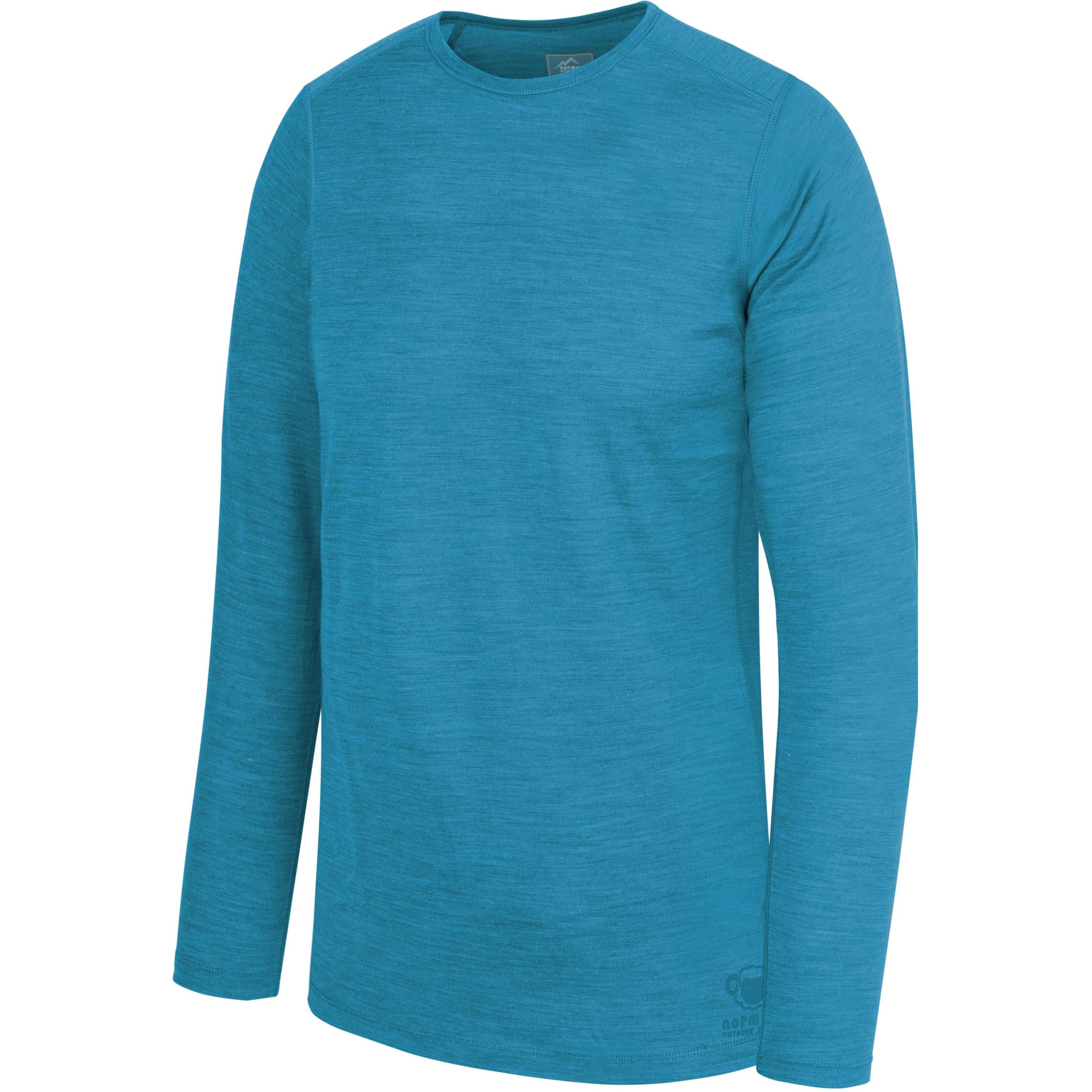 Thumbnail - Normani, Herren, Funktionsshirt, Kinder Merino Langarm Broome - 6726 (158, 164), Blau, 158, 164