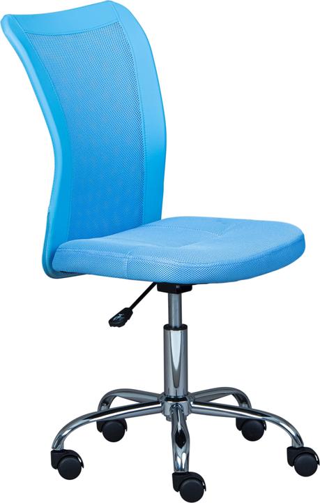 Actual product image Inter Link Swivel Chair BONNIE office chair Bonnie sky blue chrome base mesh+PU (42 - 52 cm)