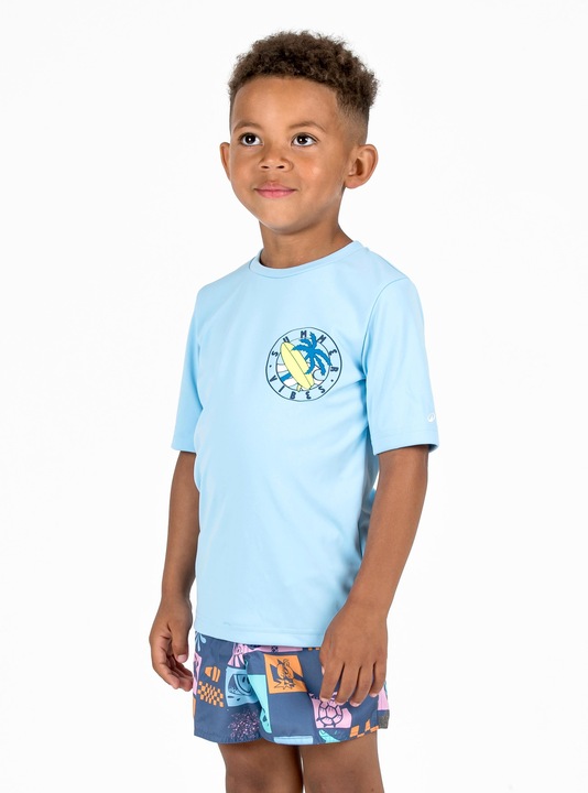 Olaian UV-Shirt Surfen Kinder 100 hellblau (122)