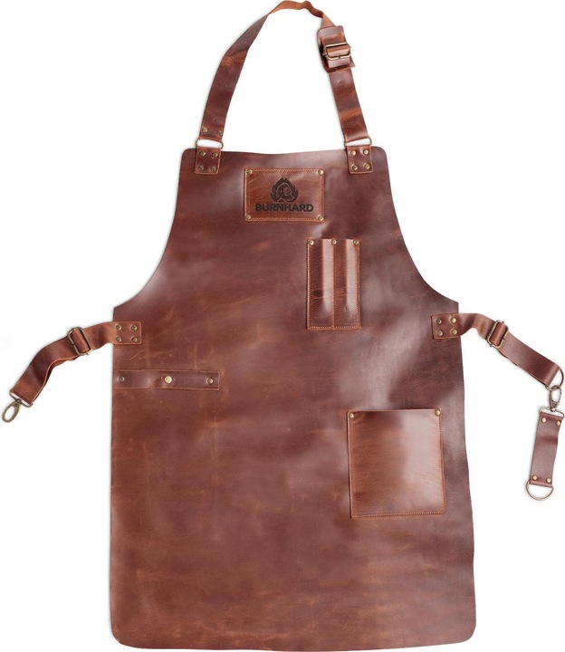 Burnhard Tablier de barbecue, tablier en cuir (Taille unique)