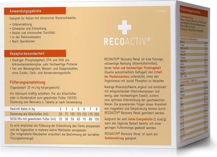 Nährwerte und Zutaten Recoactiv Recovery (Senior, Adult, 3 Stk., 270 g)