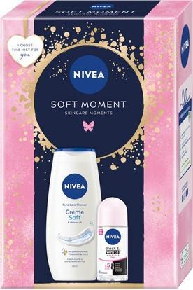NIVEA Soft Moment Cream Soft Shower Gel 250ml und Antitranspirant Roll-On 50ml (250 ml)