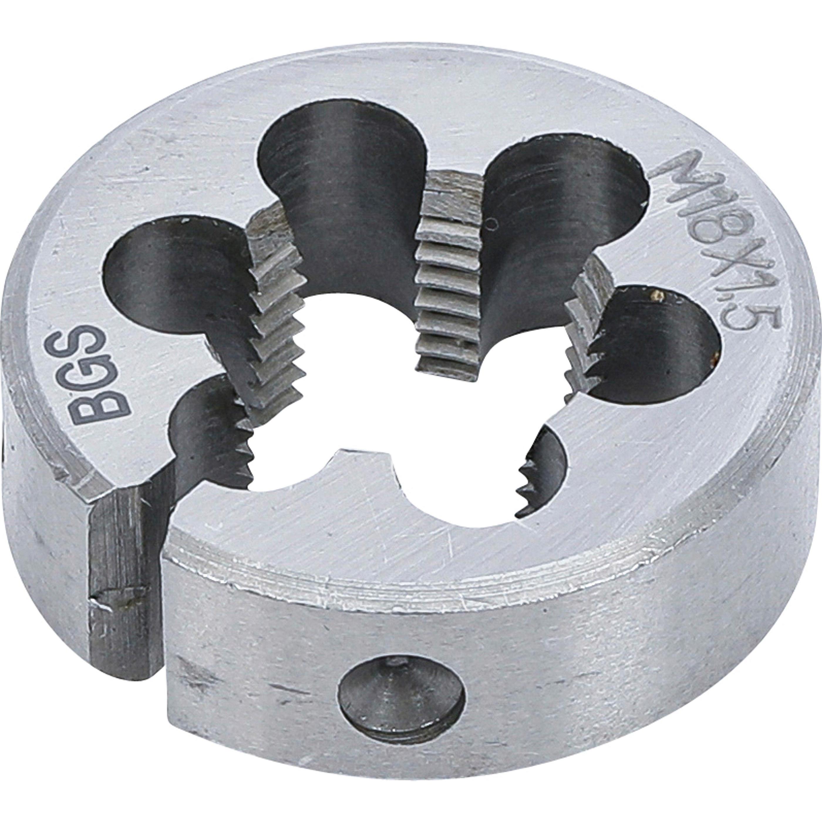 BGS, Gewindeschneider + Gewindebohrer, Gewindeschneideisen M18 x 1,5 x 38 mm