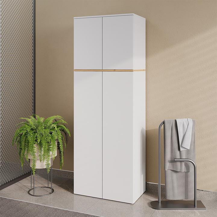 Produktbild Vicco Hochschrank Viktor, Weiss/Artisan-Eiche, 68 x 188.6 cm mit 8 geschlossenen Fächern (40.50 x 68 x 188.60 cm)