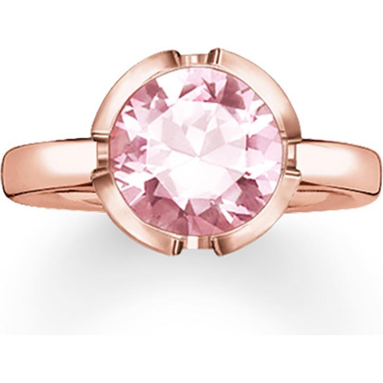 Thomas Sabo, Ring, Ring syn. Spinell rosa / rosè vergoldet TR2036-540-9, (54, 925 Silber)