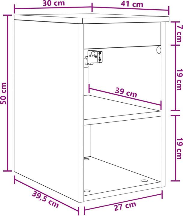 Produktbild vidaXL Badezimmerschrank (41 x 30 x 50 cm)