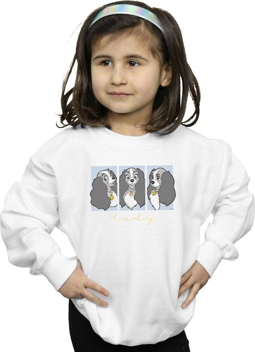 Actual product image Disney Girls Lady And The Tramp Lady Frames Sweatshirt (128)