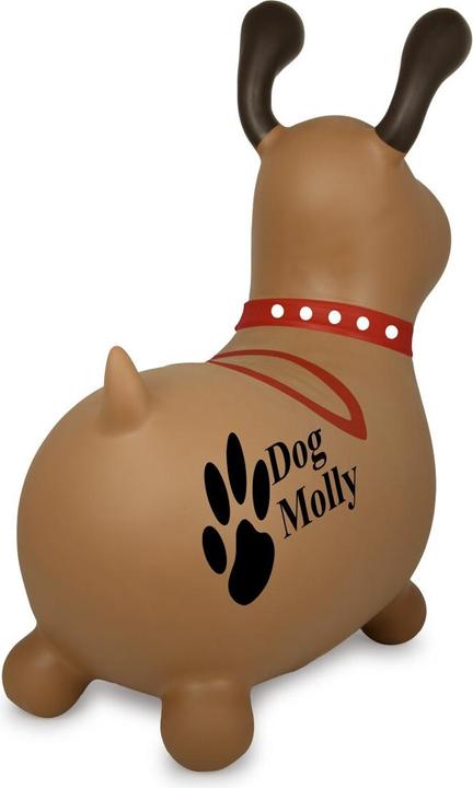 Braun Hüpftier Dog Molly mit Pumpe