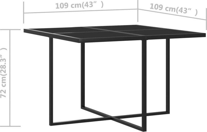 Produktbild vidaXL Garten-Essgruppe (109 x 109 x 72 cm)