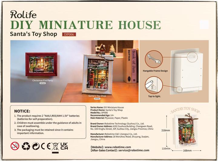 Image du produit Robotime Bausatz Santa's Toy Shop