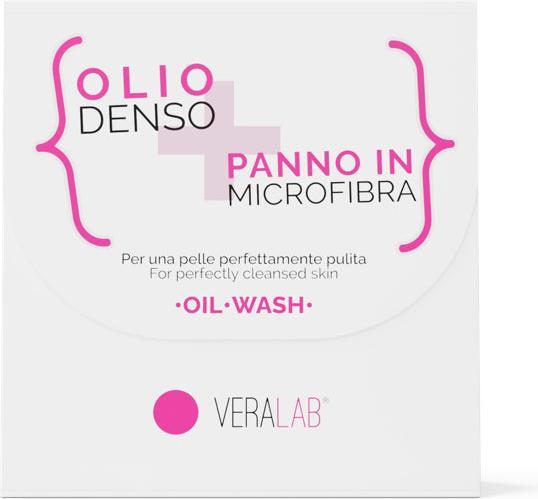 Immagine prodotto Veralab Oil Wash Set Facial Cleansing Thick Oil Travel 30 Ml With Microfiber Cloth (Olio detergente, 30 ml)