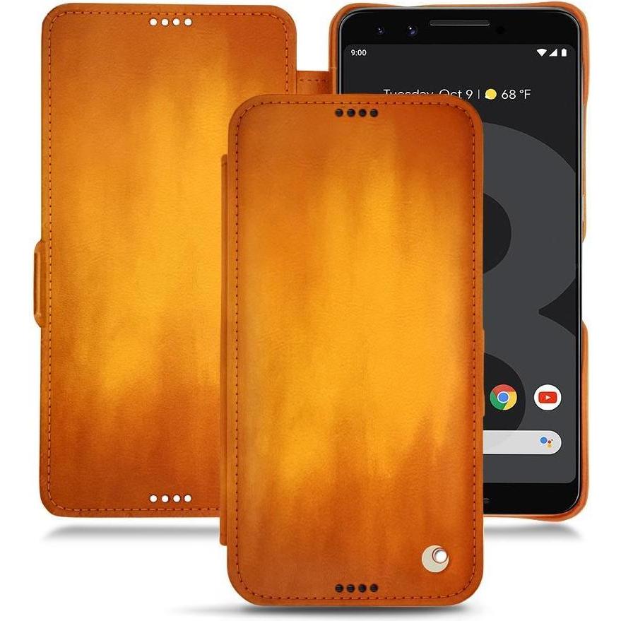 Noreve Lederschutzhülle horizontal (Google Pixel 3), Smartphone Hülle, Orange